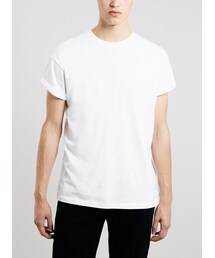 TOPMAN | White Roller Crew Neck T-Shirt(Tシャツ/カットソー)