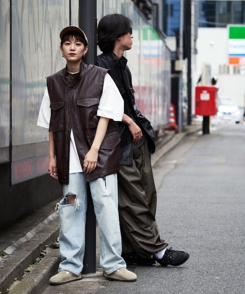 FREAK'S STORE（フリークスストア）の「M65 フェイクレザーベスト（ジャケット/アウター・メンズ・ブラック/ブラウン・M）」の2枚目の写真