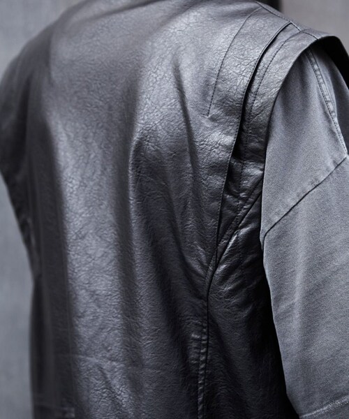 FREAK'S STORE（フリークスストア）の「M65 フェイクレザーベスト（ジャケット/アウター・メンズ・ブラック/ブラウン・M）」の12枚目の写真