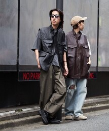 FREAK'S STORE | M65 フェイクレザーベスト(ジャケット/アウター)