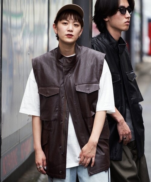 FREAK'S STORE（フリークスストア）の「M65 フェイクレザーベスト