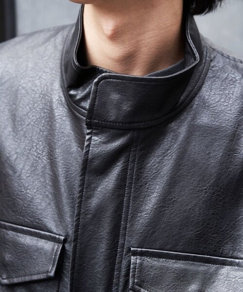 FREAK'S STORE（フリークスストア）の「M65 フェイクレザーベスト（ジャケット/アウター・メンズ・ブラック/ブラウン・M）」の8枚目の写真