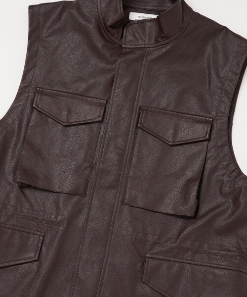 FREAK'S STORE（フリークスストア）の「M65 フェイクレザーベスト（ジャケット/アウター・メンズ・ブラック/ブラウン・M）」の17枚目の写真