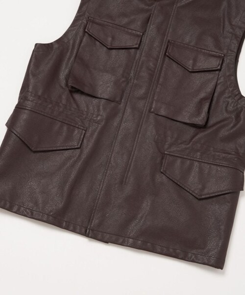 FREAK'S STORE（フリークスストア）の「M65 フェイクレザーベスト（ジャケット/アウター・メンズ・ブラック/ブラウン・M）」の19枚目の写真