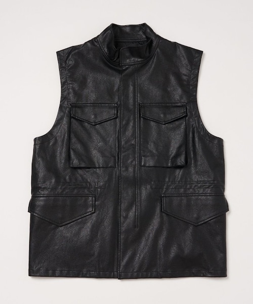 FREAK'S STORE（フリークスストア）の「M65 フェイクレザーベスト（ジャケット/アウター・メンズ・ブラック/ブラウン・M）」の15枚目の写真