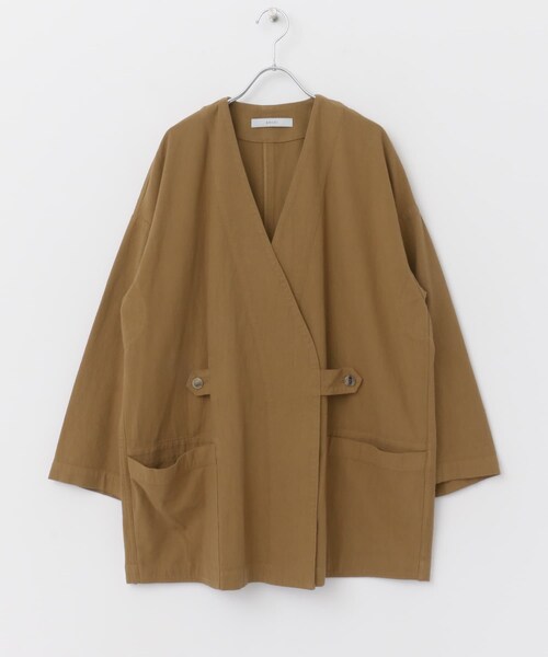 ARCHI(アーキ)の「『WEB/一部店舗限定』ARCHI TWILL TAB JACKET(ジャケット/アウター・レディース・BROWN/BLUE・S)」の2枚目の写真