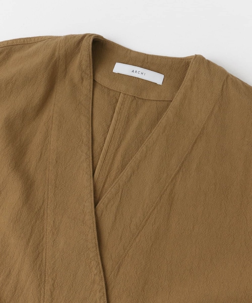 archi　ORGANIC TWILL TAB JACKET Archi ORGANIC TWILL TAB JACKET PLUM レディース