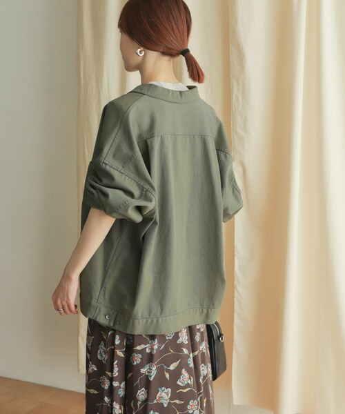 URBAN RESEARCH DOORS（アーバンリサーチドアーズ）の「コットンツイルドルマンジャケット（ジャケット/アウター・レディース・NATURAL/KHAKI・M）」の10枚目の写真