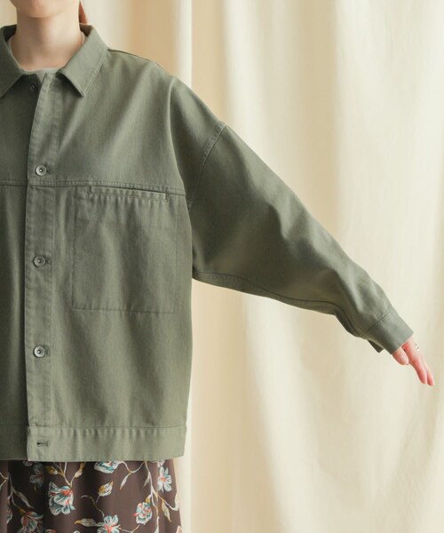 URBAN RESEARCH DOORS（アーバンリサーチドアーズ）の「コットンツイルドルマンジャケット（ジャケット/アウター・レディース・NATURAL/KHAKI・M）」の22枚目の写真