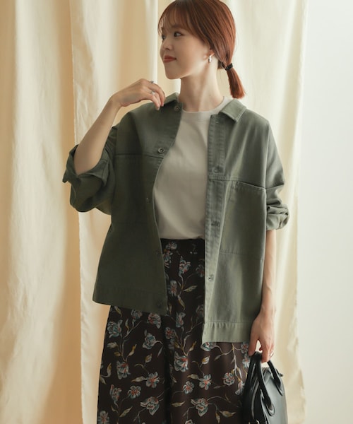 URBAN RESEARCH DOORS（アーバンリサーチドアーズ）の「コットンツイルドルマンジャケット（ジャケット/アウター・レディース・NATURAL/KHAKI・M）」の7枚目の写真