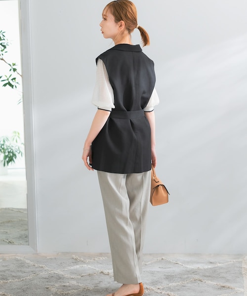 ★マリ★アーバンリサーチRossoグレー ロングコート ベルト付き URBAN RESEARCH ROSSO WOMEN（アーバンリサーチ ロッソ）の