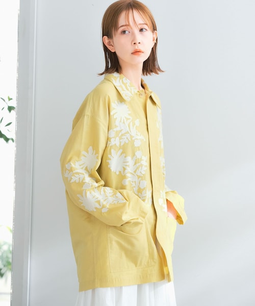 ジャケット・アウター sara mallika C.LINEN TAPE EMB CW JACKET sara mallika（サラ マリカ）の「sara mallika C.LINEN BIG