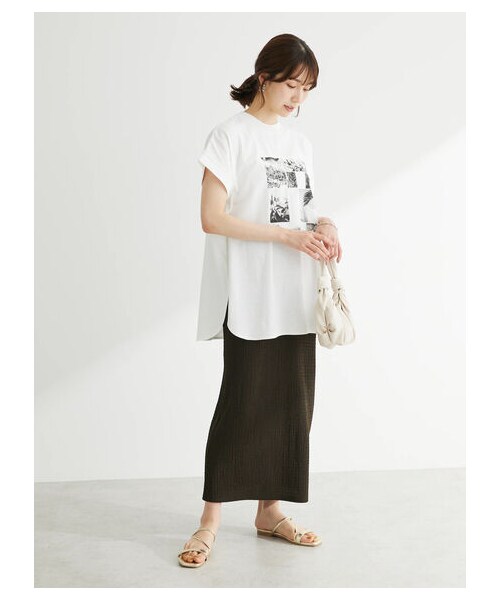 Green　Parks（グリーンパークス）の「ふくれJQ Iラインスカート（スカート・ブラック/ダークブラウン/グリーン・F）」の8枚目の写真