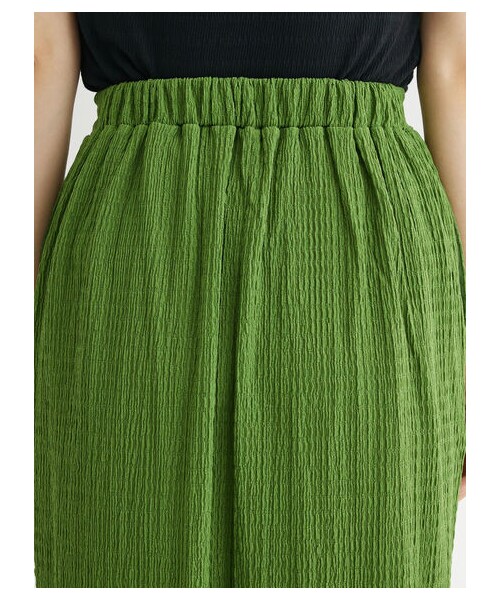 Green　Parks（グリーンパークス）の「ふくれJQ Iラインスカート（スカート・ブラック/ダークブラウン/グリーン・F）」の6枚目の写真