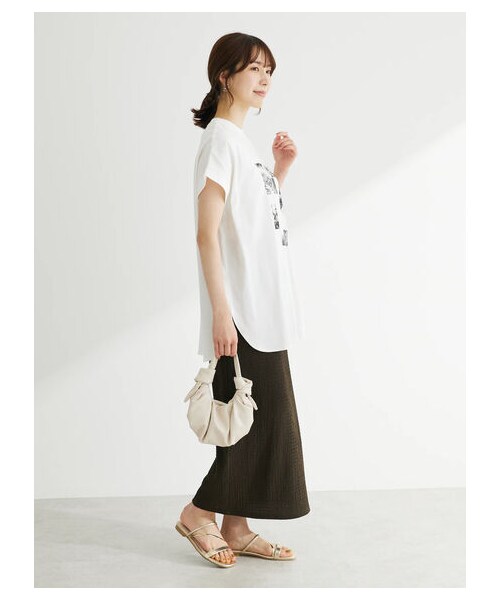 Green　Parks（グリーンパークス）の「ふくれJQ Iラインスカート（スカート・ブラック/ダークブラウン/グリーン・F）」の9枚目の写真