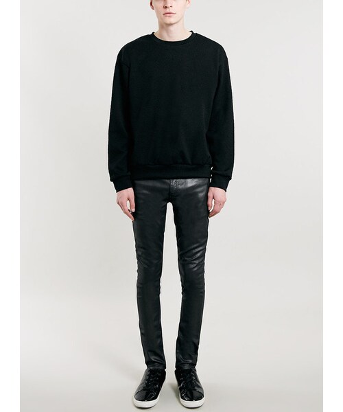 TOPMAN(トップマン)の「Black Textured Sweatshirt(スウェット・メンズ・Black・M/L/S)」の4枚目の写真