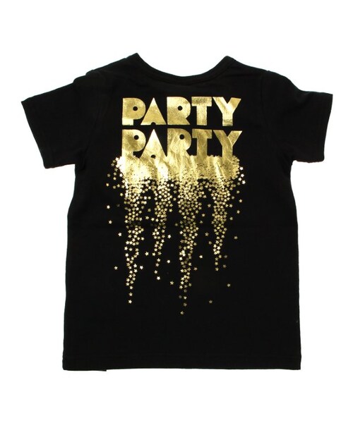 PARTY PARTY（パーティーパーティー）の「【PARTY】アニバーサリー箔pt.Ｔシャツ（トップス・キッズ・ブラック/オフホワイト/パープル/ローズピンク/サックス・80/90/95/100/110/120）」の10枚目の写真