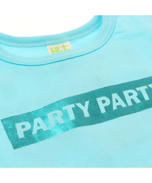PARTY PARTY（パーティーパーティー）の「【PARTY】アニバーサリー箔pt.Ｔシャツ（トップス・キッズ・ブラック/オフホワイト/パープル/ローズピンク/サックス・80/90/95/100/110/120）」の16枚目の写真