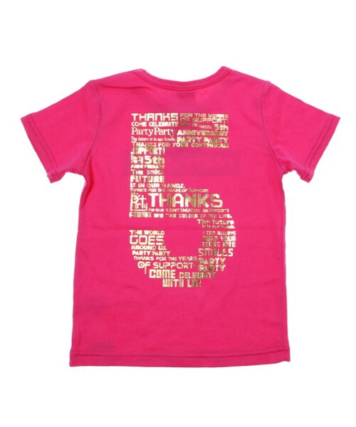 PARTY PARTY（パーティーパーティー）の「【PARTY】アニバーサリー箔pt.Ｔシャツ（トップス・キッズ・ブラック/オフホワイト/パープル/ローズピンク/サックス・80/90/95/100/110/120）」の13枚目の写真