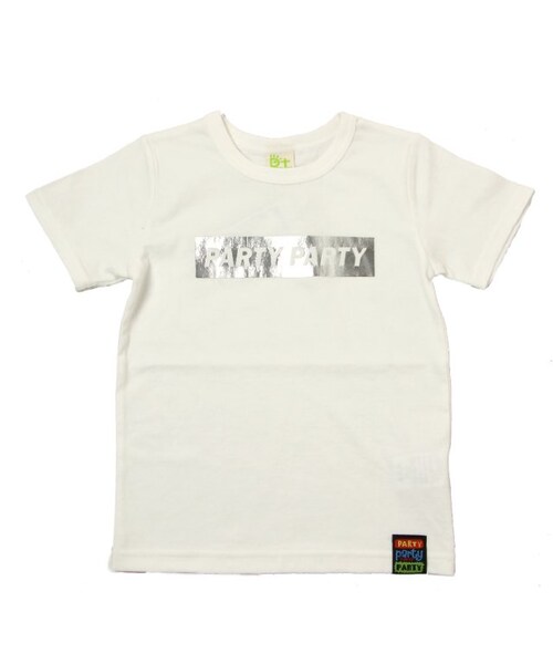 PARTY PARTY（パーティーパーティー）の「【PARTY】アニバーサリー箔pt.Ｔシャツ（トップス・キッズ・ブラック/オフホワイト/パープル/ローズピンク/サックス・80/90/95/100/110/120）」の7枚目の写真