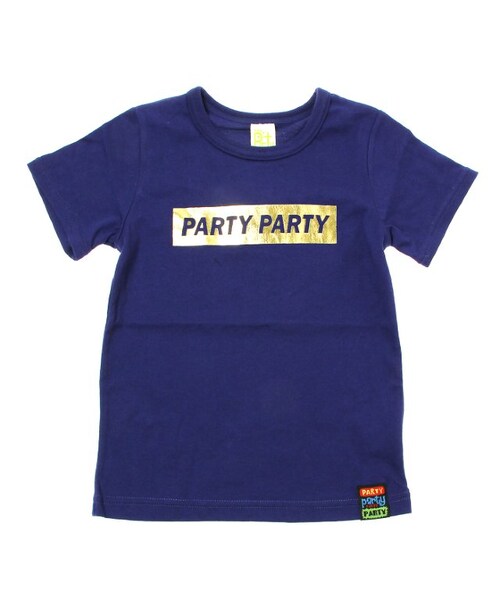 PARTY PARTY（パーティーパーティー）の「【PARTY】アニバーサリー箔pt.Ｔシャツ（トップス・キッズ・ブラック/オフホワイト/パープル/ローズピンク/サックス・80/90/95/100/110/120）」の8枚目の写真