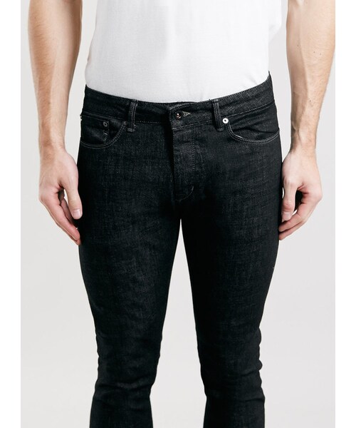 TOPMAN（トップマン）の「Premium Black Slowfade Stretch Skinny Fit Jeans（デニムパンツ・メンズ・Black・28R/36R/36L/38R/28S/32R/30S/34R/32S/30R/32L/34S/30L/34L）」の4枚目の写真