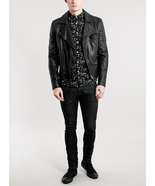TOPMAN（トップマン）の「Premium Black Slowfade Stretch Skinny Fit Jeans（デニムパンツ・メンズ・Black・28R/36R/36L/38R/28S/32R/30S/34R/32S/30R/32L/34S/30L/34L）」の5枚目の写真