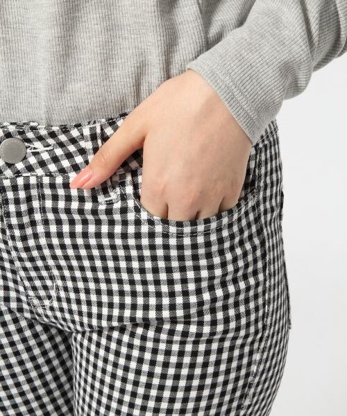 LOWRYS FARM(ローリーズファーム)の「ストライプ*ギンガムスキニーパンツ(パンツ・レディース・オフ×ストライプ/ブラック×ギンガム/ネイビー×ギンガム/ブルー×ストライプ/ネイビー×ストライプ・XS/S/M/L)」の9枚目の写真