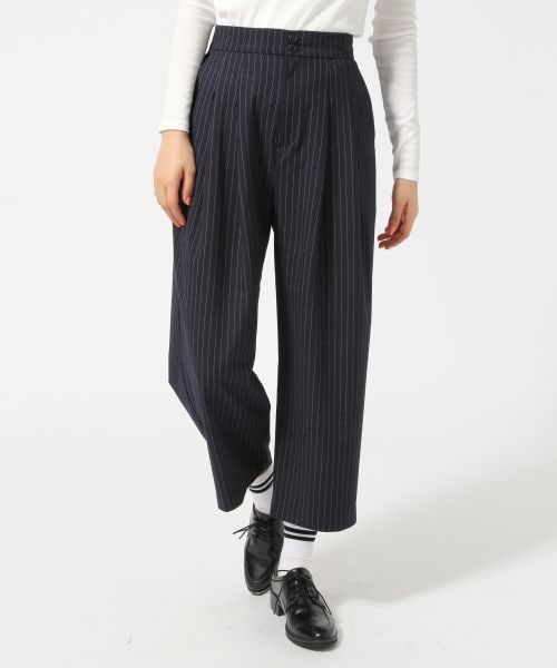 LOWRYS FARM（ローリーズファーム）の「ワイドパンツ（パンツ・レディース・グレー/ネイビー・Ｍ/Ｌ）」の2枚目の写真