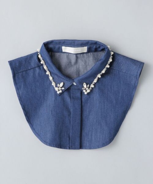 JEANASIS（ジーナシス）の「ツケエリ（アクセサリー・レディース・オフホワイト/インディゴブルー・FREE）」の2枚目の写真