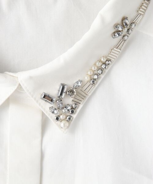 JEANASIS（ジーナシス）の「ツケエリ（アクセサリー・レディース・オフホワイト/インディゴブルー・FREE）」の5枚目の写真