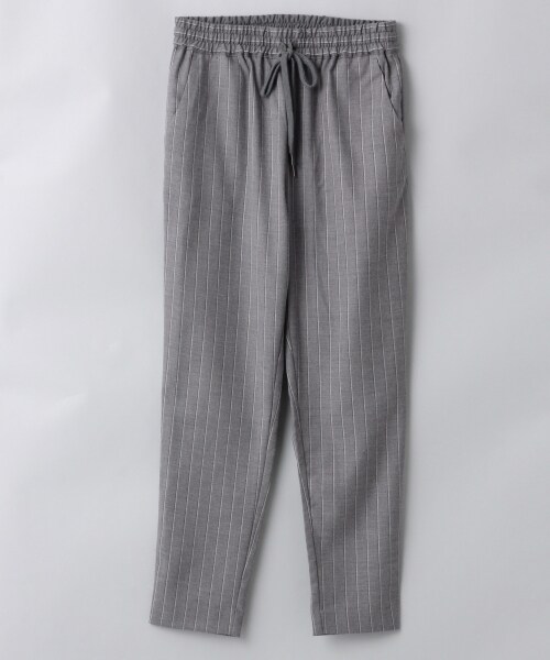 JEANASIS(ジーナシス)の「ウエストイージーテーパードパンツ(パンツ・レディース・ホワイトチェック/ブラック/グレーストライプ/ブラックストライプ・FREE)」の4枚目の写真