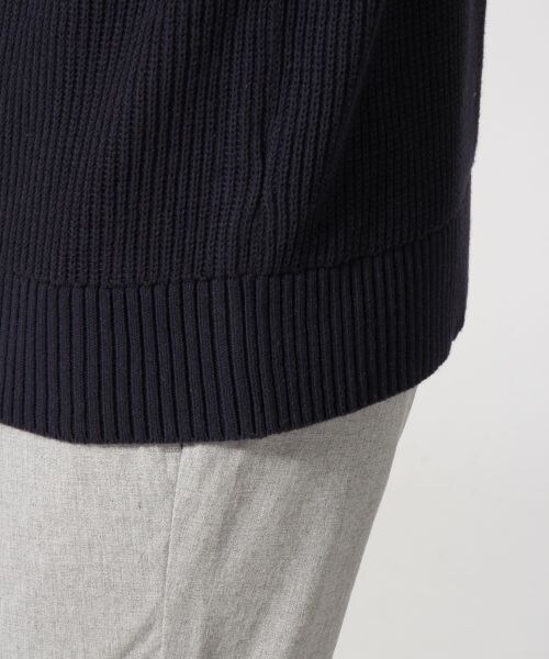 RAGEBLUE(レイジブルー)の「片あぜ編みニットタートル(トップス・メンズ・ホワイト/グレー/ネイビー・M/L)」の9枚目の写真