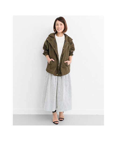 URBAN RESEARCH Sonny Label（アーバンリサーチサニーレーベル）の「ストライプイージーワイドパンツ（パンツ・レディース・ホワイト/ブラック・FREE）」の4枚目の写真