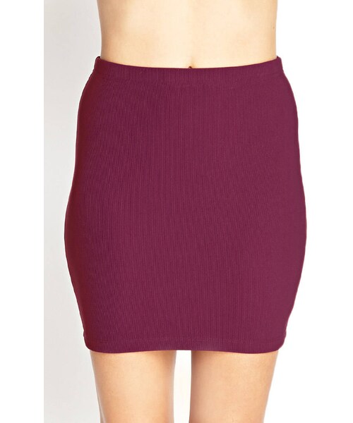 FOREVER 21（フォーエバー トゥエンティーワン）の「FOREVER 21 Ribbed Bodycon Pencil Skirt（スカート・レディース・Royal/Black/Cream/Taupe/Wine・Medium/Small/Large）」の11枚目の写真