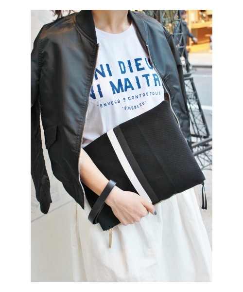 SLOBE IENA(スローブイエナ)の「《予約》ナイロンクロップドMA-1 ブルゾン(その他ブルゾン・レディース・ブラック/ホワイト/カーキ・36/38/40)」の10枚目の写真