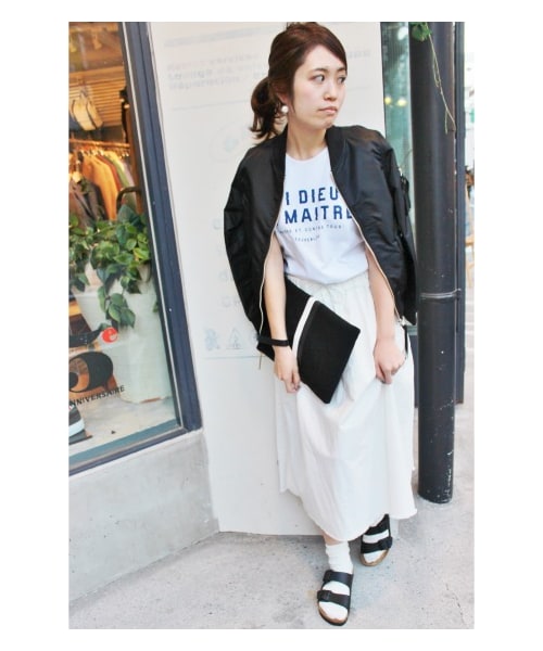 SLOBE IENA(スローブイエナ)の「《予約》ナイロンクロップドMA-1 ブルゾン(その他ブルゾン・レディース・ブラック/ホワイト/カーキ・36/38/40)」の5枚目の写真