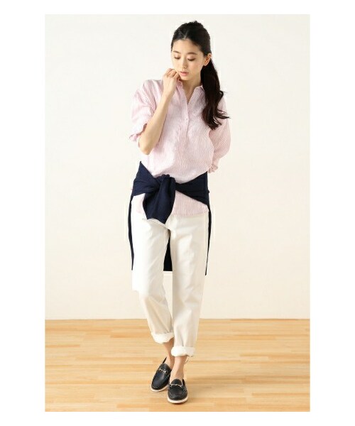 Spick & Span(スピックアンドスパン)の「≪WEB先行予約≫フレンチリネン ロンストレギュラー プルオーバー シャツ(シャツ・レディース・ネイビー/ブルー/ピンク/イエロー・フリー)」の17枚目の写真