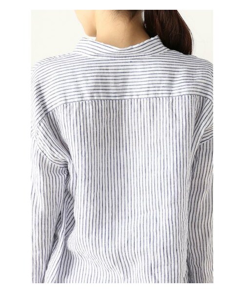 Spick & Span(スピックアンドスパン)の「≪WEB先行予約≫フレンチリネン ロンストレギュラー プルオーバー シャツ(シャツ・レディース・ネイビー/ブルー/ピンク/イエロー・フリー)」の11枚目の写真