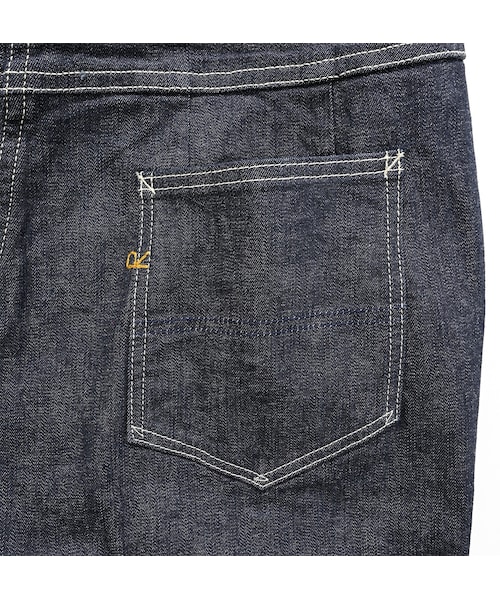 ［値下げ］45R 麦比古ストレッチ桃比女(3)デニムパンツ　影色納戸インディゴ 値下げ］45R 麦比古ストレッチ桃比女(3)デニムパンツ 影色納戸