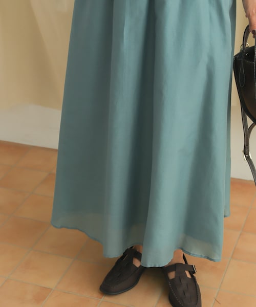 URBAN RESEARCH DOORS（アーバンリサーチドアーズ）の「コットンシルクロングスカート（スカート・レディース・D.MINT/BLACK/BROWN・M）」の13枚目の写真