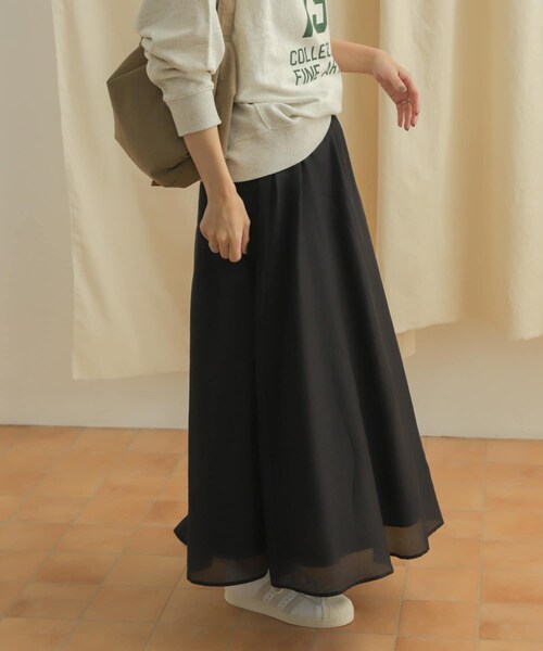 URBAN RESEARCH DOORS（アーバンリサーチドアーズ）の「コットンシルクロングスカート（スカート・レディース・D.MINT/BLACK/BROWN・M）」の20枚目の写真