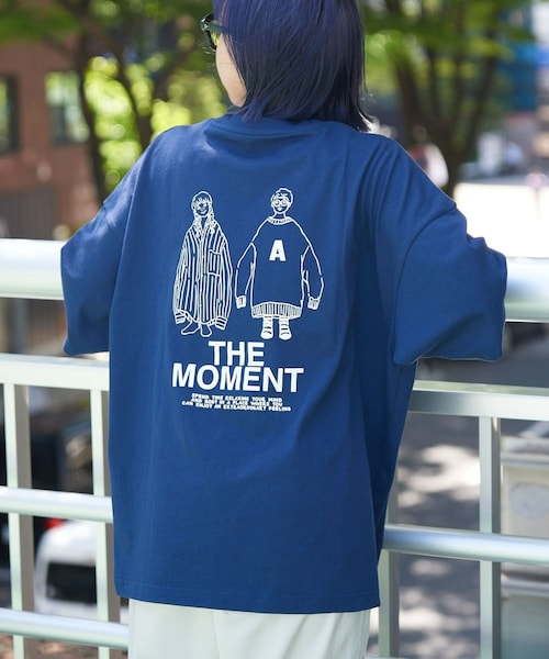 CIAOPANIC TYPY（チャオパニックティピー）の「【ユニセックス】USAコットンドローイングタッチバックプリントTee（Tシャツ/カットソー・レディース・ホワイト/ネイビー/ブラック・M/L）」の3枚目の写真