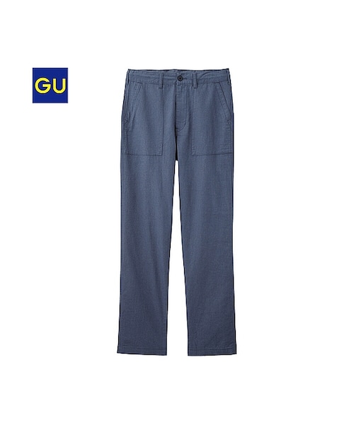 GU（ジーユー）の「（GU）リネンコットンイージーパンツＡ（MEN ⁄ チノ・イージーパンツ・デザインパンツ・メンズ・OLIVE/NAVY/OFF WHITE/BLUE・XL/M/S/L）」の4枚目の写真