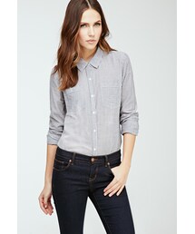FOREVER 21 | FOREVER 21 Classic Pinstriped Shirt(シャツ/ブラウス)