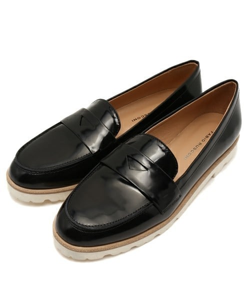 FABIO RUSCONI（ファビオルスコーニ）の「FABIO RUSCONI ラグソールローファー（その他シューズ・レディース・ホワイト/ブラック・38/37）」の2枚目の写真