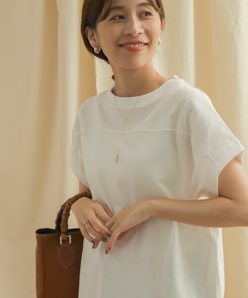 URBAN RESEARCH DOORS(アーバンリサーチドアーズ)の「フットボールロングカットソー(トップス・レディース・OFF WHITE/L/BEIGE/BLACK/Y/KHAKI・M)」の10枚目の写真