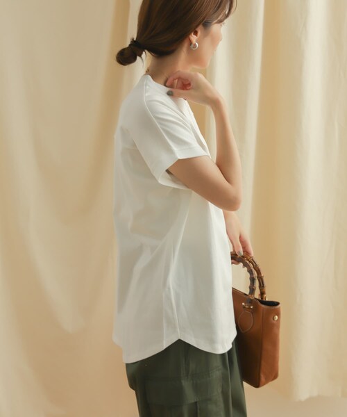 URBAN RESEARCH DOORS(アーバンリサーチドアーズ)の「フットボールロングカットソー(トップス・レディース・OFF WHITE/L/BEIGE/BLACK/Y/KHAKI・M)」の7枚目の写真