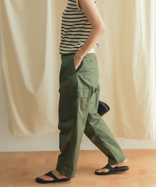 りぇ/ NUMBER18 ohako ⿻ ルーズ カーゴパンツ 春 カーキ りぇ