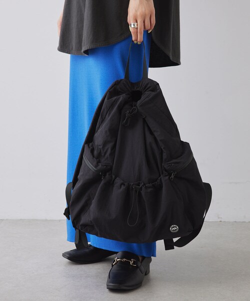 PUAL CE CIN(ピュアルセシン)の「【2023AW】ドロストリュック(バックパック/リュック・レディース・カーキ/ブラック・FREE)」の2枚目の写真